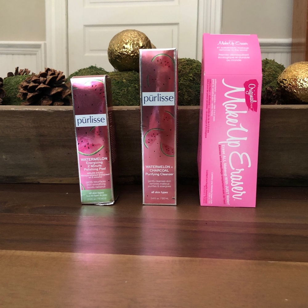 Purlisse Watermelon Skincare Lot w/ Makeup Eraser
